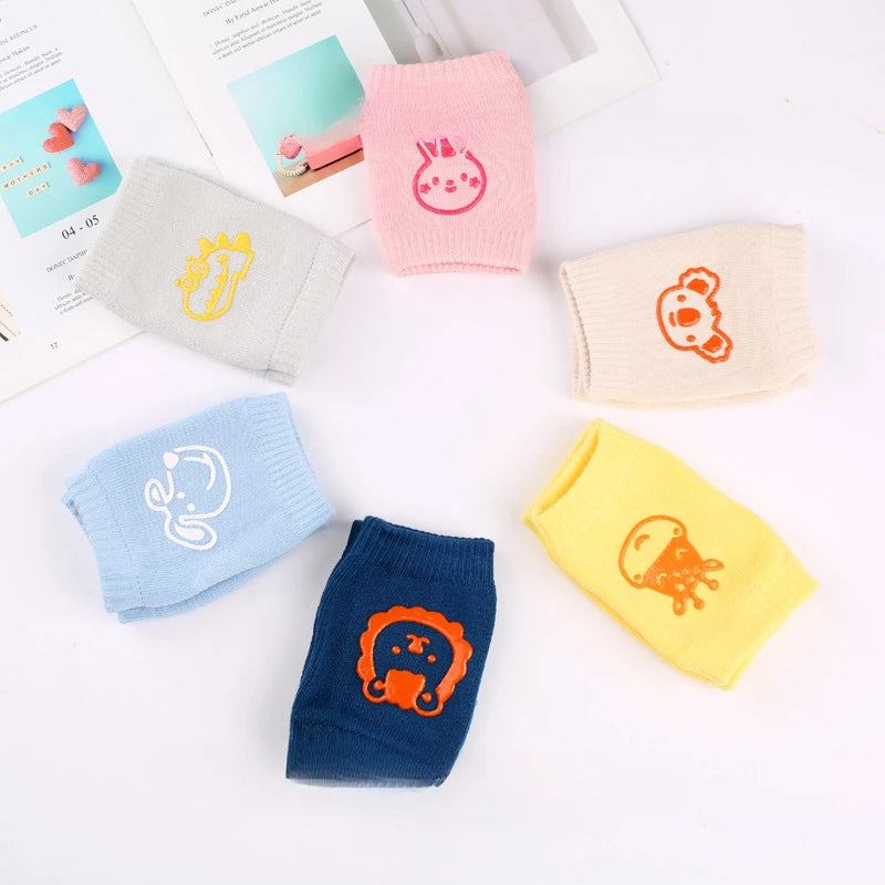 Baby Knee Pad Kids Safety Crawling Elbow Pads Baby Non-slip Kneepad Infants Anti-fall Protector Safety Leg Warmer Cartoon