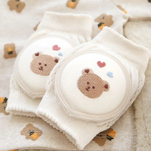 2pc Baby Cartoon Knee Pads Cotton Mesh Crawling Elbow Toddler Protector Safety Infant Kneepad Leg Warmer Kids Cushion Legging